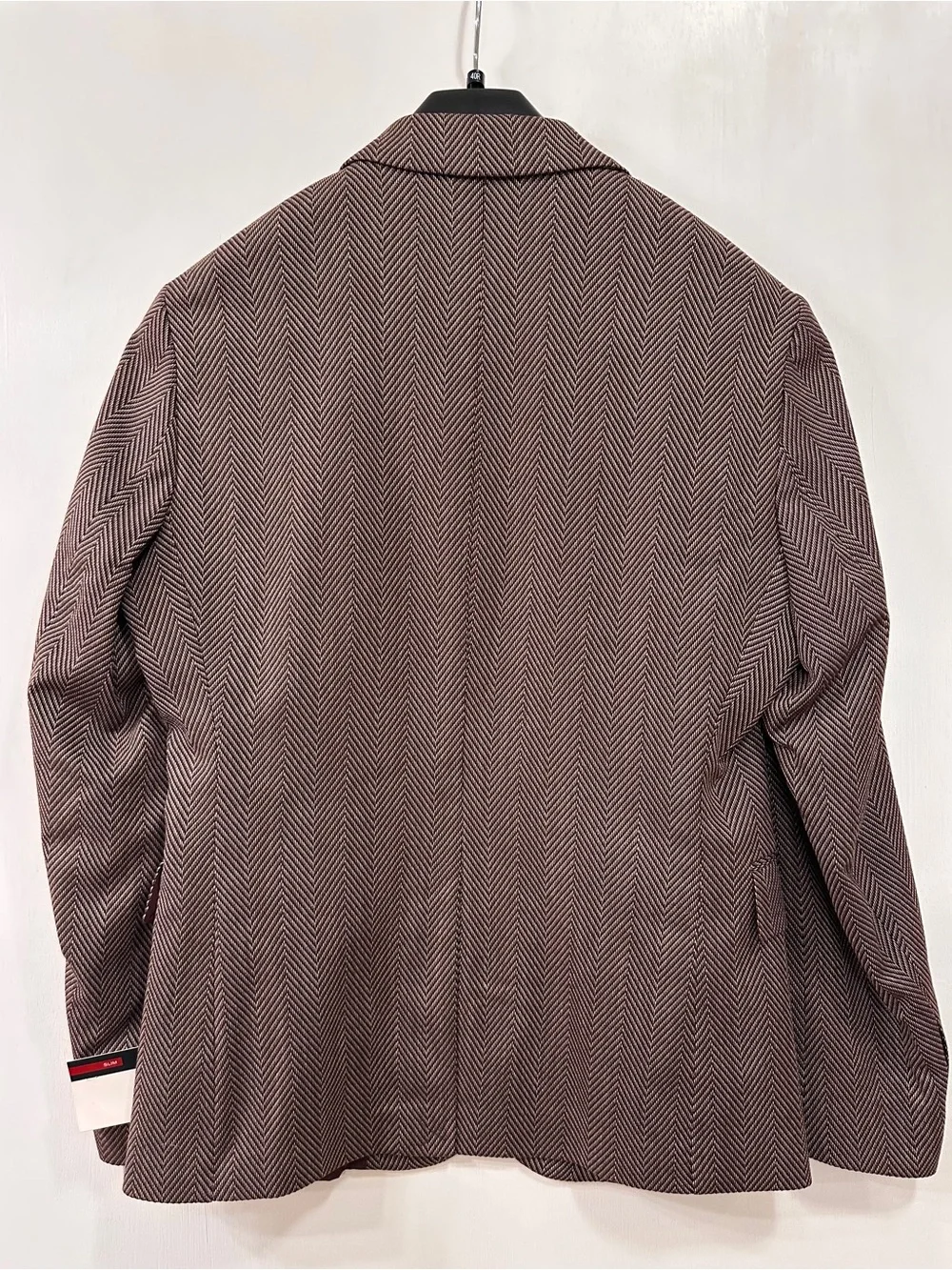 NWT JF Ferrar Blazer Sport Coat Burgundy Herringbone Men’s S (34/36 REG) $168